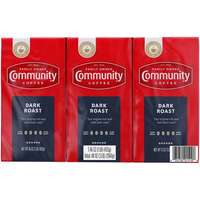 Community Coffee Dark Roast Ground Coffee (3pk.) Sam's Club