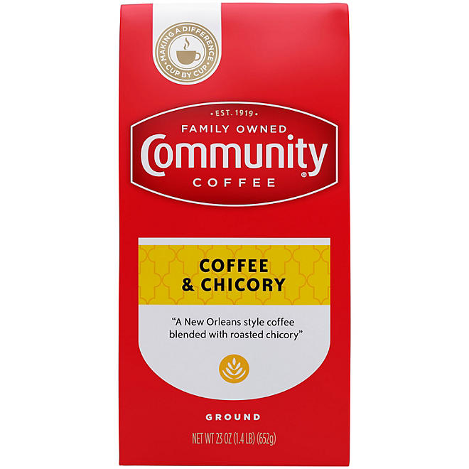 Community Coffee Ground Coffee Vacuum Sealed Pack, Coffee & Chicory 23 oz.