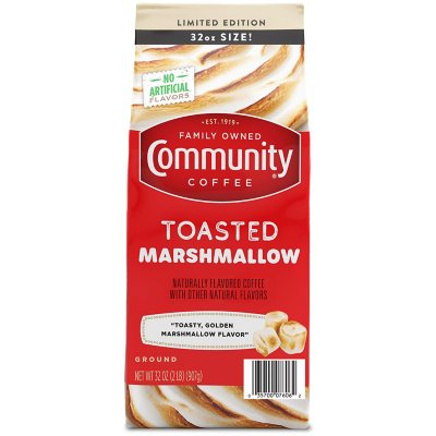 Community Coffee Ground, Toasted Marshmallow (32 oz.) Sam's Club