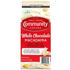 Community Coffee Ground Coffee, White Chocolate Macadamia (32 oz.)