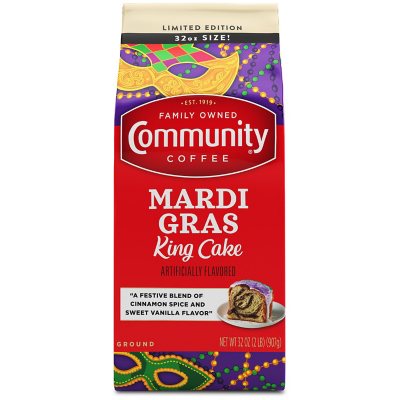 community coffee mardi gras king cake k cups