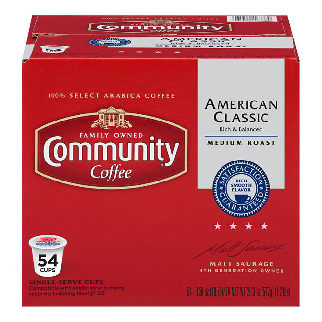 Community Coffee Single-Serve Pods, American Classic (54 ct.)