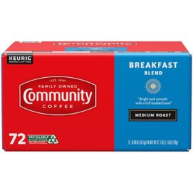 Community Coffee Breakfast Blend Medium Roast Single Serve, 72 ct.