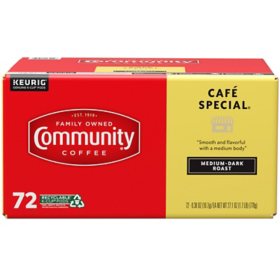Community Coffee Café Special Medium-Dark Roast Single Serve, 72 ct.