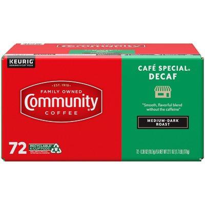 Community Coffee Café Special® Decaf Medium-Dark Roast Single Serve (72 ct.)