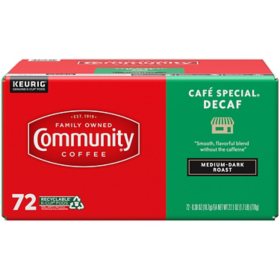 Community Coffee Café Special Decaf Medium-Dark Roast Single Serve 72 ct.