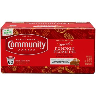 Community Coffee Single Serve Cups, Spiced Pumpkin Pecan Pie (80 ct