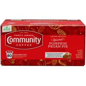 Community Coffee Single Serve Cups, Spiced Pumpkin Pecan Pie (80 ct)