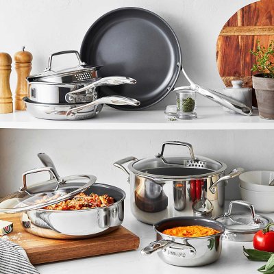 ZWILLING Energy Plus 10 Piece Stainless Steel Ceramic Nonstick Cookware Set