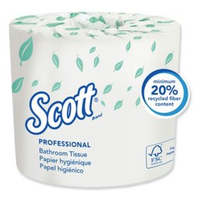 Scott Essential Individually Wrapped 2-Ply Standard Roll Bathroom Tissue (550 sheets/roll, 80 rolls)