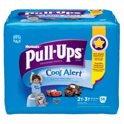 Huggies Pull-Ups Training Pants with Cool Alert for Girls, Size 2T