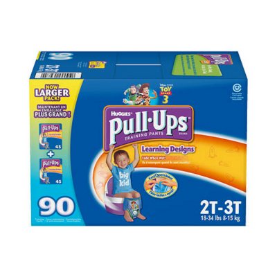 Pull-Ups Huggies Training Pants for Boys, 2T/3T (18-34 lbs.)  128 ct. Blue : Baby