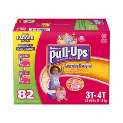 Huggies Pull-Ups Training Pants for Girls, Size 3T-4T (32-40 lbs