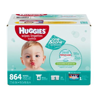 HUGGIES WIPES ONE & DONE 864CT Sam's Club