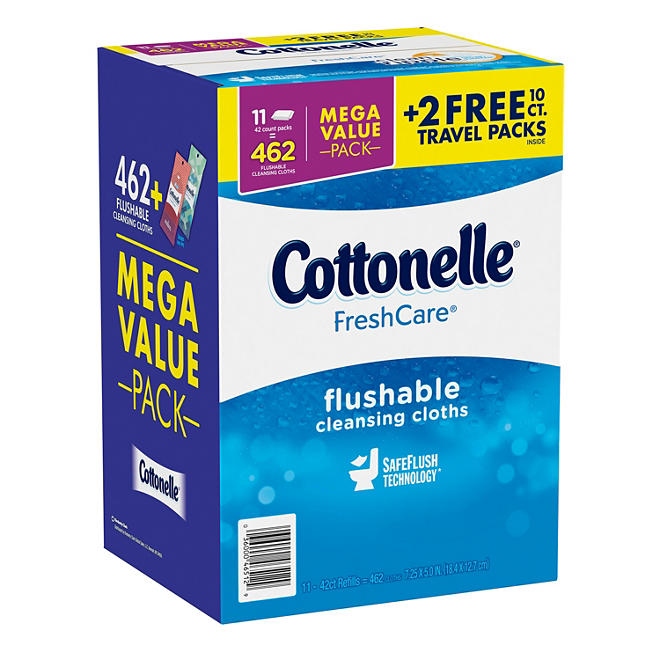 Kleenex Cottonelle FreshCare Flushable Cleansing Cloths (11 pk., 42 ct.)