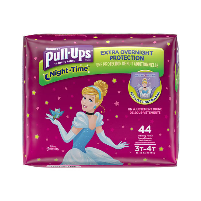 Huggies Pull-Ups Night Time Training Pants for Girls, 3-4T (44 ct.)
