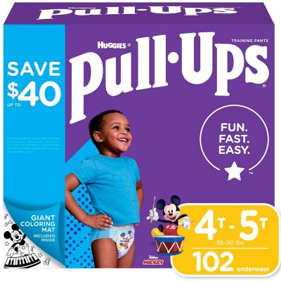 Pampers Easy Ups Training Pants Girls and Boys, 4T-5T, 56 Count, Super Pack  : : Baby