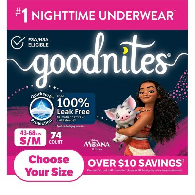 Goodnites Night Time Underwear For Girls Size XS 32 Count - Voilà Online  Groceries & Offers