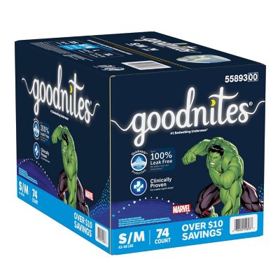 Goodnites Nighttime Bedwetting Underwear for Boys (Sizes: Small - Extra  Large) - Sam's Club