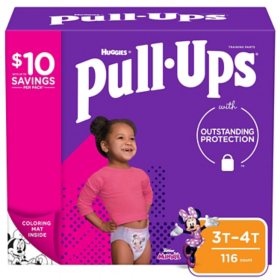 Pampers Easy-Ups <br>Training Pants - Girls<br> Size 3t-4t , 180/Case <br> Pampers Easy-Ups <br>Training-Pants-Girls-3t-4t