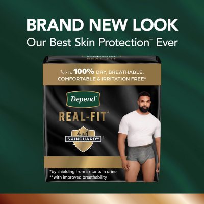 Depend Real Fit Briefs For Men Large- X-Large (20 Pack