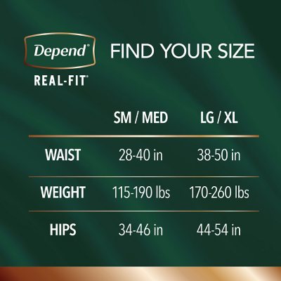 Depend Real Fit Incontinence Underwear for Men, Maximum Absorbency,  Disposable, Large/Extra-Large, Grey, 20 Count (Packaging May Vary)