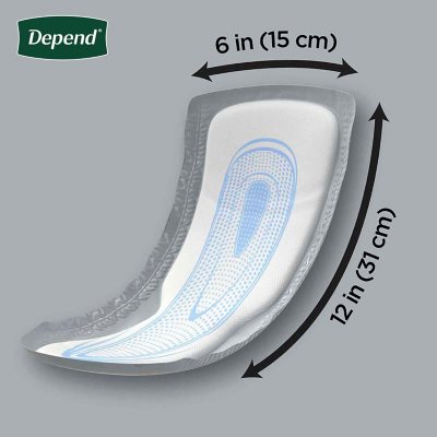 Depend Shield Incontinence Pads for Men Bladder Control Pads, Light, 58ct