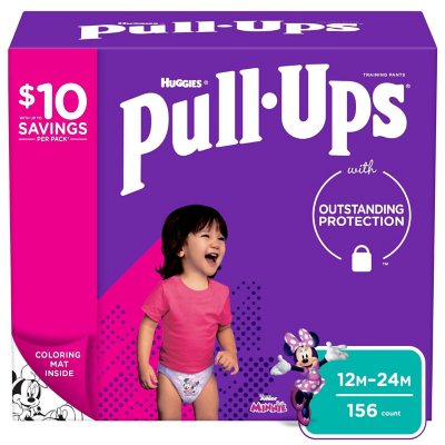 Girls pull up diapers