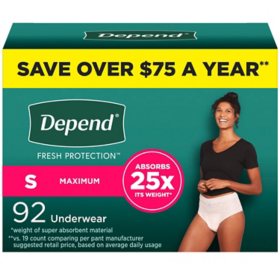 Depend Fresh Protection Incontinence Underwear for Women - Choose Your Size