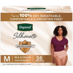 Depend Silhouette Incontinence Underwear for Women, Maximum Absorbency (Choose Your Size)