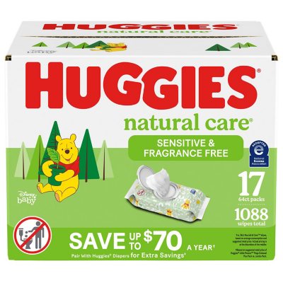 Huggies Baby Wipes Natural Care with Aloe Vera Pack of 12 56 Count Total 672 Wipes 