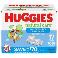 Huggies Natural Care Baby Wipe Refill, Refreshing Clean (17 flip-top pks., 1,088 wipes)