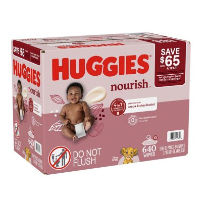 Huggies Nourish & Care Scented Baby Wipes (640 ct.) - Sam's Club