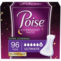 Poise Overnight Pads, Ultimate Extra Coverage Pad (96 ct.)
