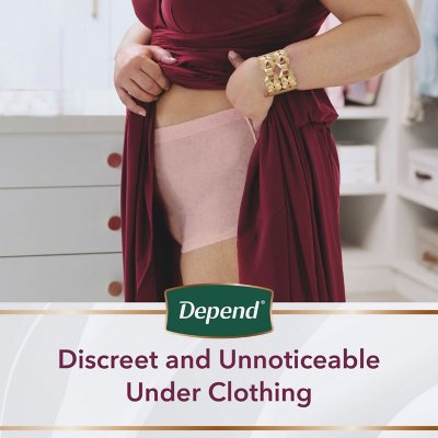 Depend Silhouette Incontinence Underwear for Women, Maximum Absorbency,  Disposable, Pink/Black/Teal/Berry, Small, 4 Count : : Health,  Household & Personal Care