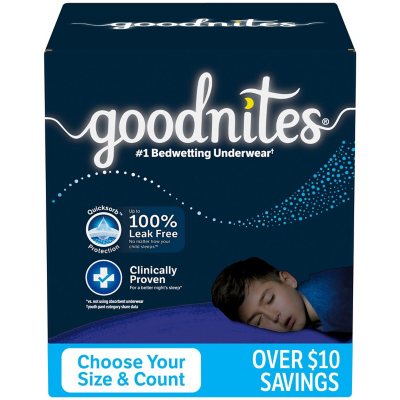 Huggies Goodnites Boys Bedwetting Night Time Underwear, Goodnites, XL  (95-140+ lb.), 63 Ct & Girls Bedwetting Night Time Underwear, Goodnites, XL  (95-140+ lb.), 28 Ct : : Baby