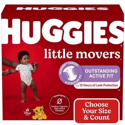 Huggies Little Movers Diapers, Size 7-41+ Pounds (88 Count), 1 - Fry's Food  Stores