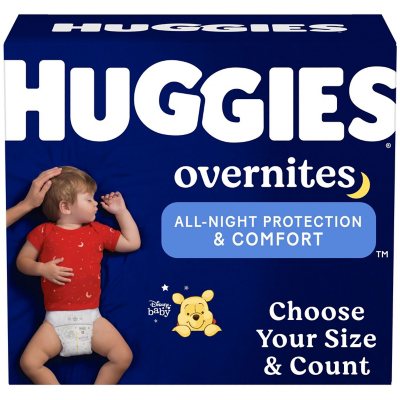 Huggies Overnites Nighttime Baby Diapers (Sizes: 3-7) - Sam's Club