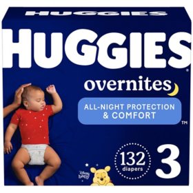 Huggies Overnites Nighttime Baby Diapers (Choose Your Size)