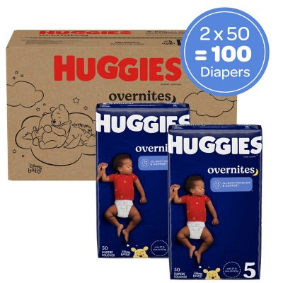 Huggies Overnites Nighttime Diapers, Size 7, 52 ct (Select for More Options)