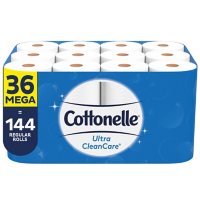 Cottonelle Ultra CleanCare Toilet Paper, Strong Bath Tissue, Septic-Safe (36 Mega Rolls, 340 sheets/roll)