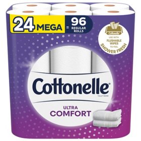Cottonelle Mega Ultra Comfort Care, 24 Mega Rolls (268 Sheets/24 Rolls)