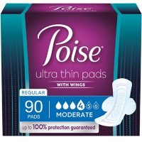 Poise Ultra Thin Pads with Wings, Moderate Absorbency - Regular (90 ct.)