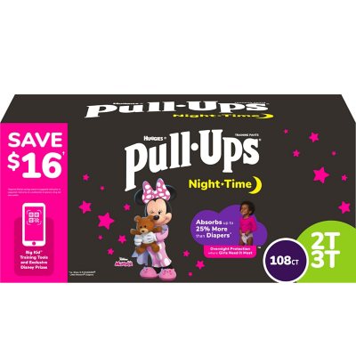 Pull Ups Night-Time Training Pants, 3T-4T (32-40 lbs), Disney, Pantry