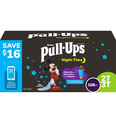 Huggies Pull-Ups Girls' Night-Time Potty Training Pants, 2T-3T (16