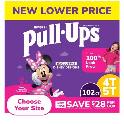 Huggies Pull-Ups Girls Potty Training Pants 4T-5T, 102 ct. (38-50 lbs.):- 4T-5T, 102 ct., 35-50 lbs.