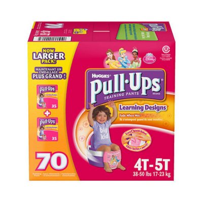 Huggies Pull-Ups Training Pants for Girls, Size 4T-5T (38+ lbs