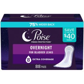 Poise Fresh Protection Extra Coverage Pad, 88 ct.