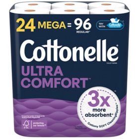 Cottonelle Ultra Comfort 2-Ply Toilet Paper 24 rolls, 244 sheets/roll