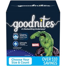 Goodnites Nighttime Bedwetting Underwear for Boys, Sizes: Small - Extra Large